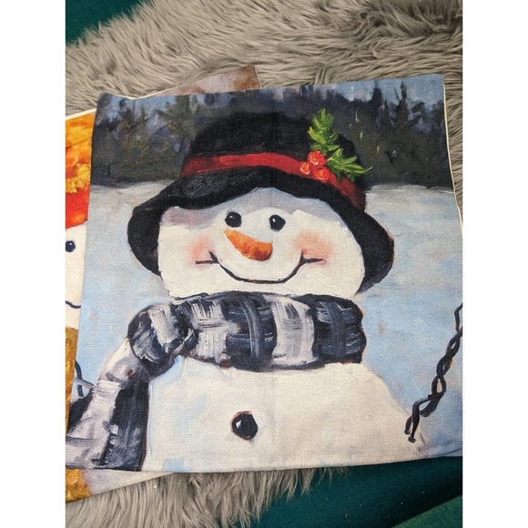 Set of 3 snowman pillow cases - Picture 2 of 4